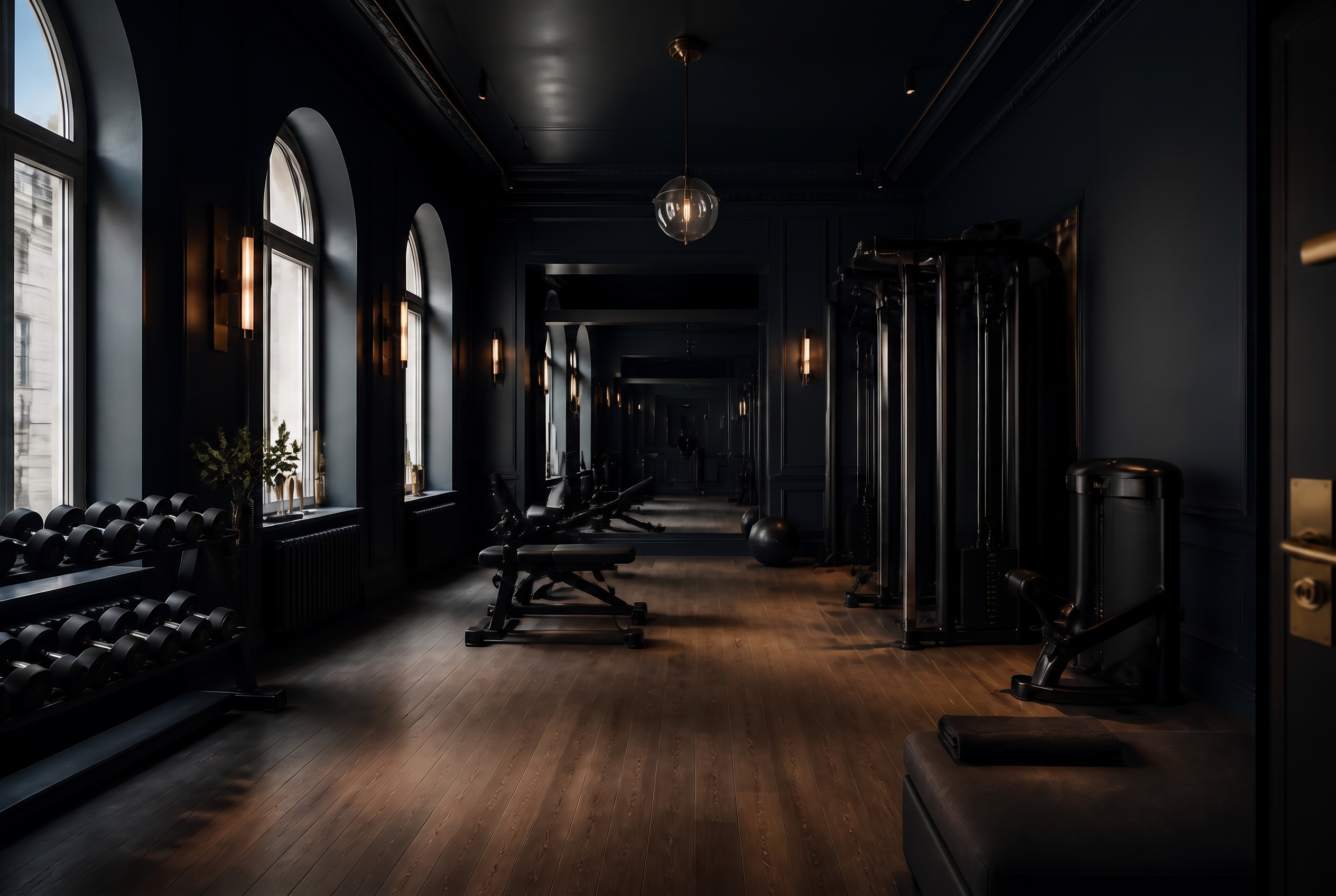 The private gym at Elite Hotel Adlon in Stockholm